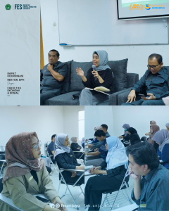 Rapat Koordinasi Rektor Unjaya, BPH Yayasan Kartika Eka Paksi, dan Dosen Fakultas Ekonomi & Sosial Bahas Strategi Peningkatan Mutu Akademik